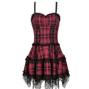 Dark In Love Plaid Dress